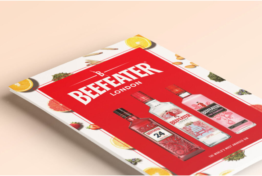 ジンの個性を、色鮮やかに届ける。｜ロンドン・ドライジン「BEEFEATER」パンフレット・ポスターデザイン